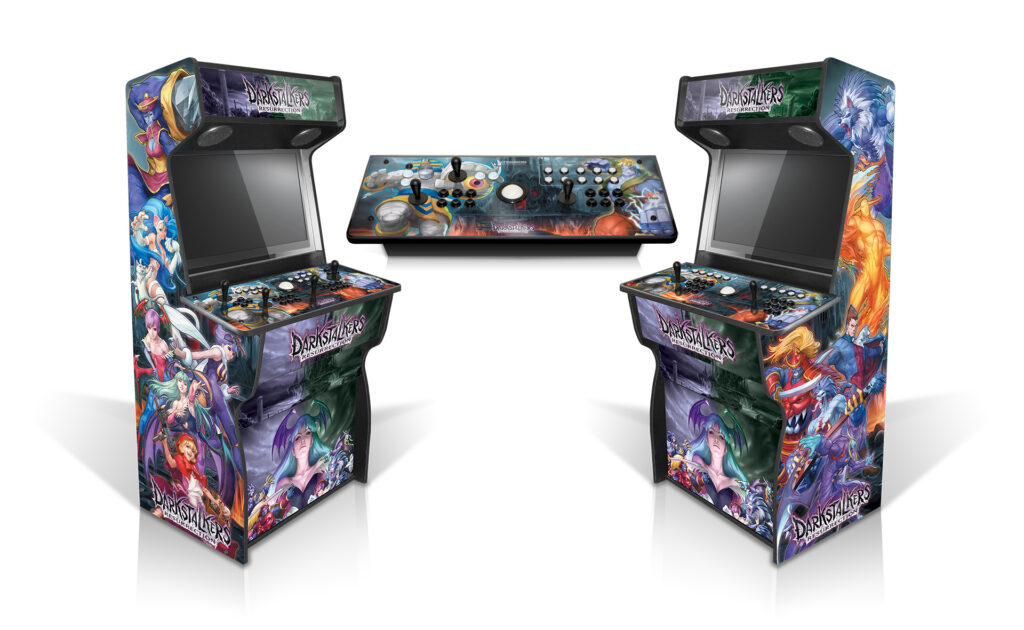 Darkstalkers Arcade Cabinet Double Mockup