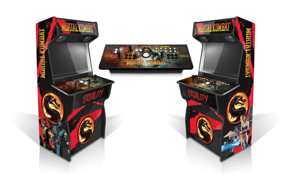 Mortal Kombat Arcade Cabinet Double Mockup