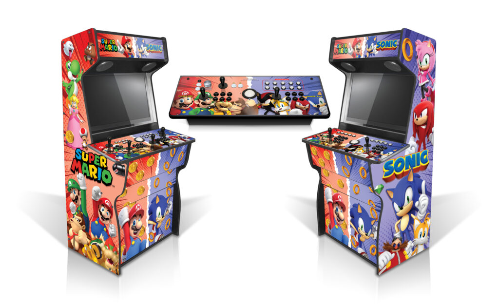 Sonic-Mario Arcade Cabinet Double Mockup